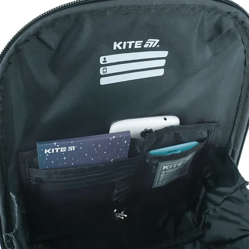 Рюкзак для початкової школи Kite Education каркасний 555 DC Чорний (DC26-555S) - фото 10