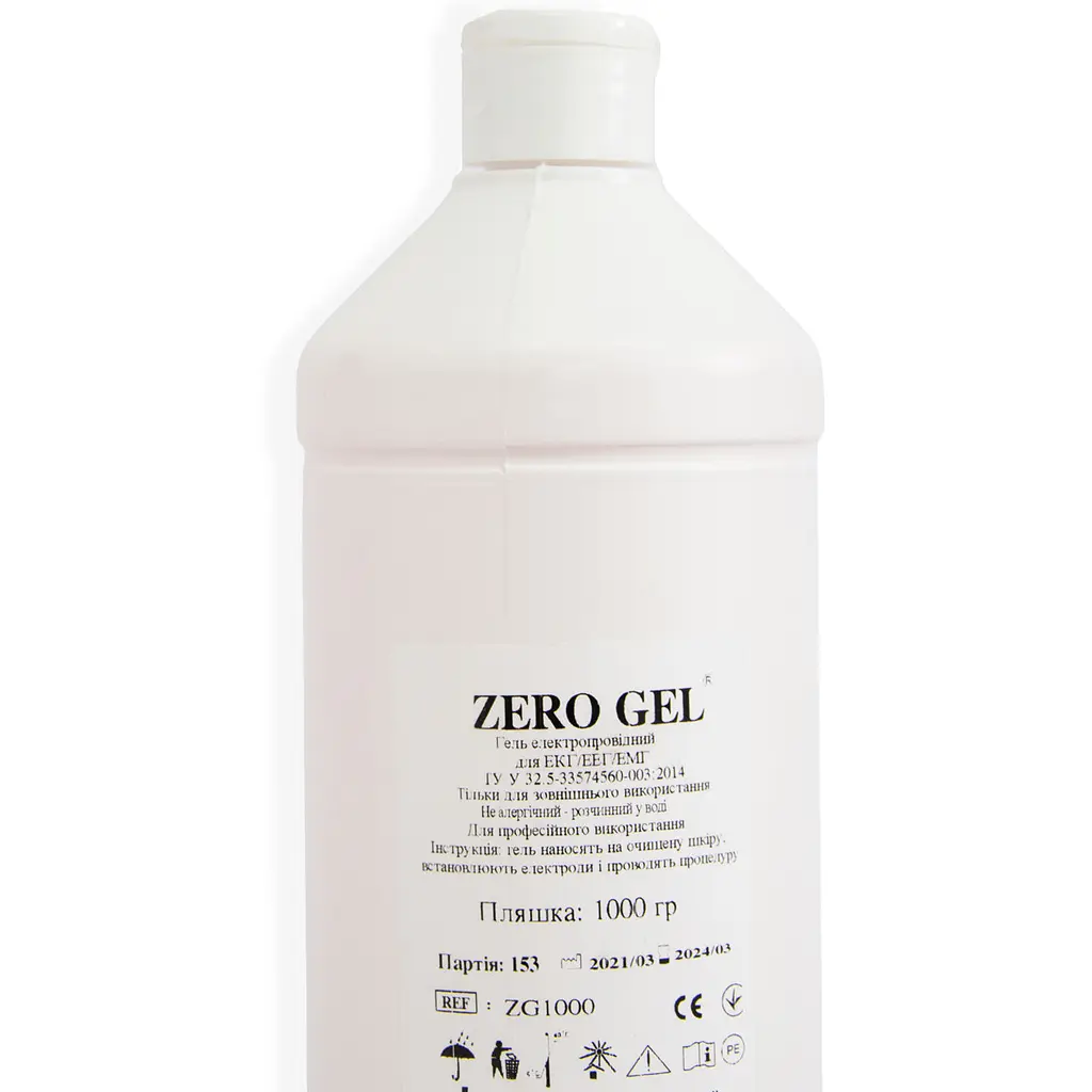 Гель токопроводящий Zero Gel 1 л для УЗИ, ЭКГ, ЭЭГ, миостимулятора - фото 2