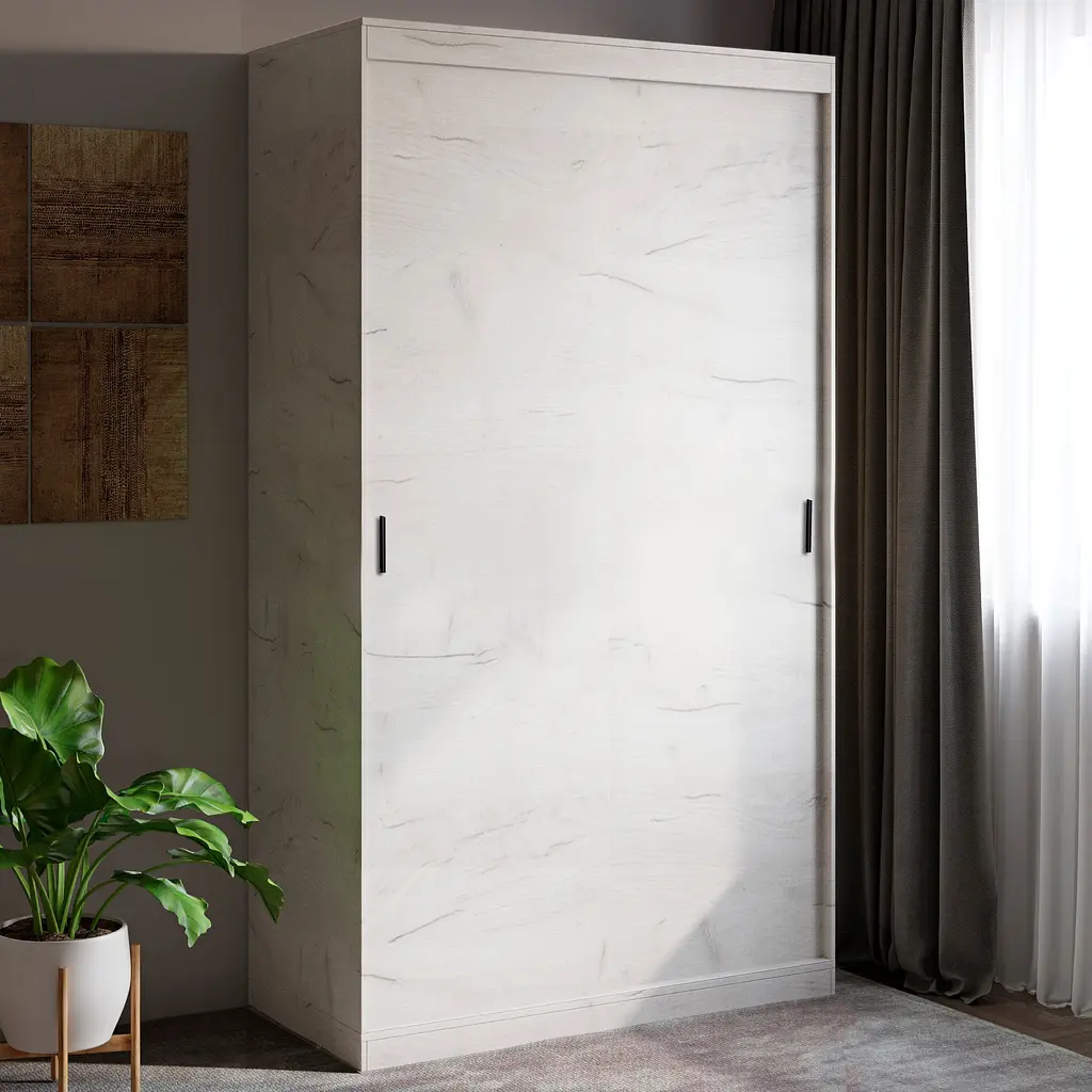 Шафа-купе Еверест Соната 1400 дводверна 140х60х217 дуб крафт білий (EVR-2731) - фото 2