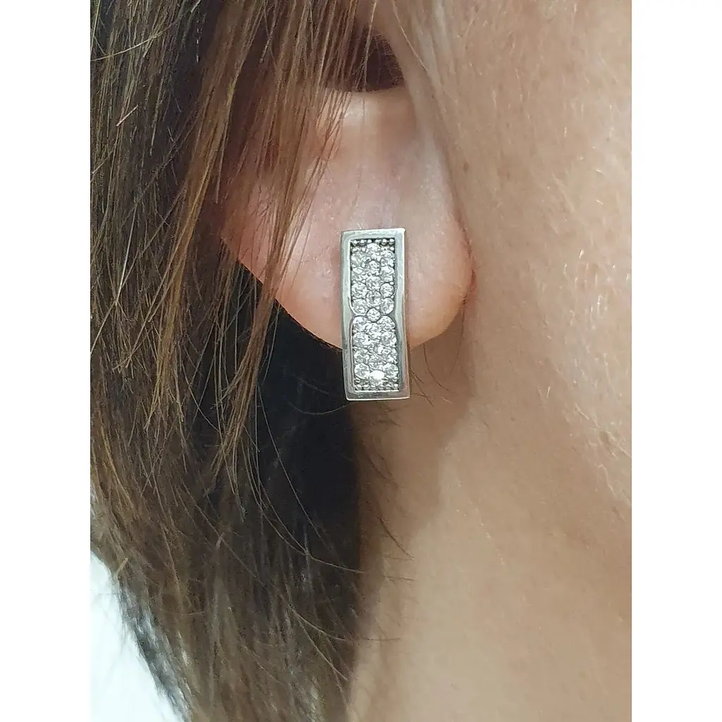 Срібні сережки Ювелір Стандарт з фіанітами. 5734 - фото 2