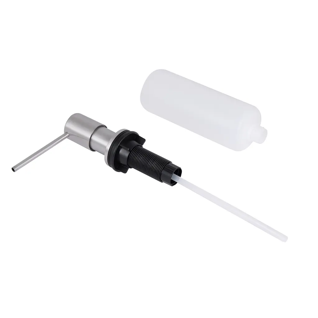 Дозатор для миючого засобу Lidz LK118 круглий Brushed Steel (LDLK118BRU46400), Нержавіюча сталь - фото 2