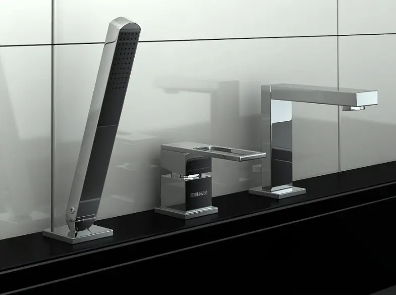 Змішувач на борт ванни Kohlman Nexen chrome QB241U Хром - фото 2
