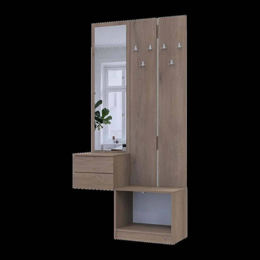 Передпокій Doros Сола 2+3 Канноло/Кашемір ДСП / дзеркало 105х40х215 (42005234) - фото 4