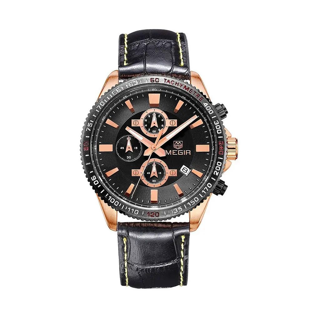 Чоловічий годинник Megir MG3001 Gold Black