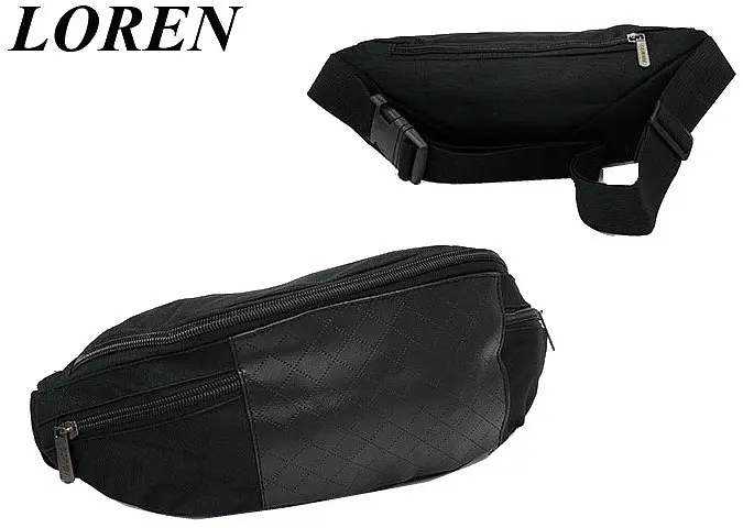 Сумка поясна молодіжна Loren CWB04 Чорна - фото 3
