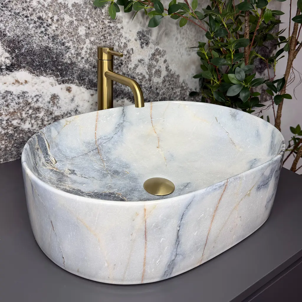 Умивальник VBI Verona 50 накладний 50x37 см granit glossy VBI-011332 - фото 2