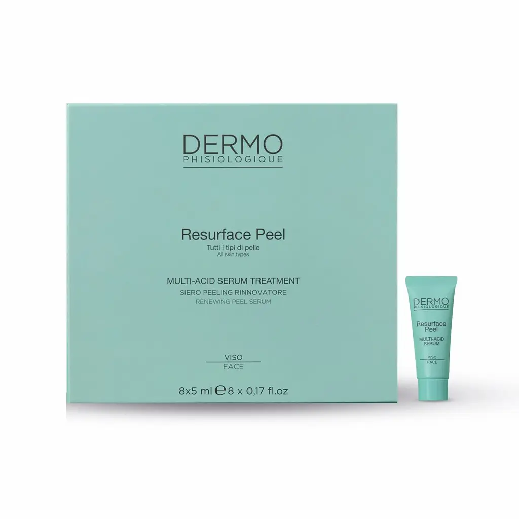 Мультикислотна лікувальна сироватка для пілінгу обличчя Resurface Peel Multi-Acid Serum Treatment Dermophisiologique 8x5 мл (0530)