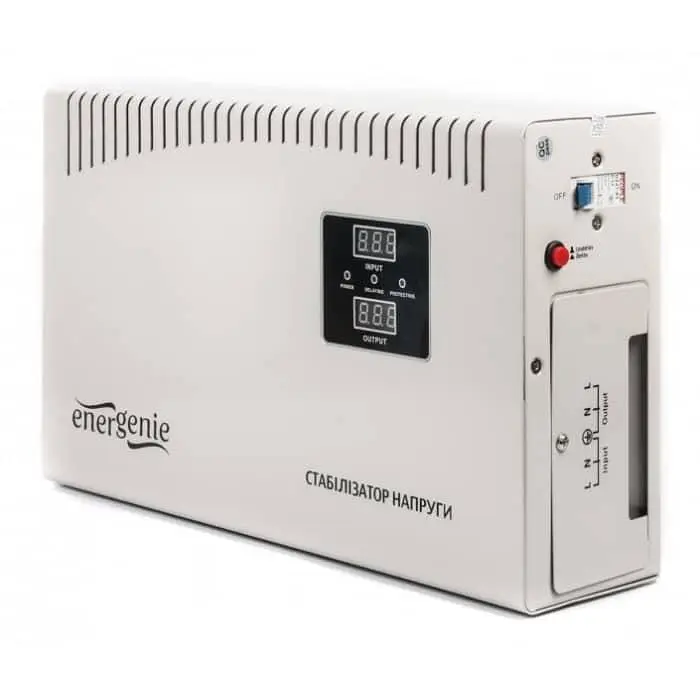 Стабилизатор напряжения EnerGenie EG-AVR-DW5000-01 3000VA, 9.2 кг, LCD дисплей 3000 Вт (EG-AVR-DW5000-01) - фото 2