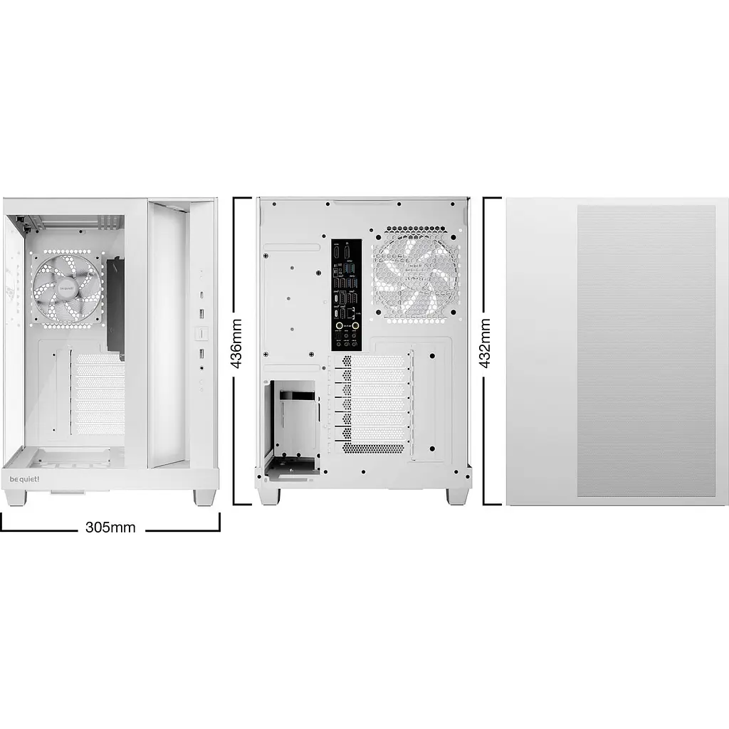 Корпус Be quiet! Light Base 500 LX Tempered Glass без БЖ White (BGW86) - фото 5