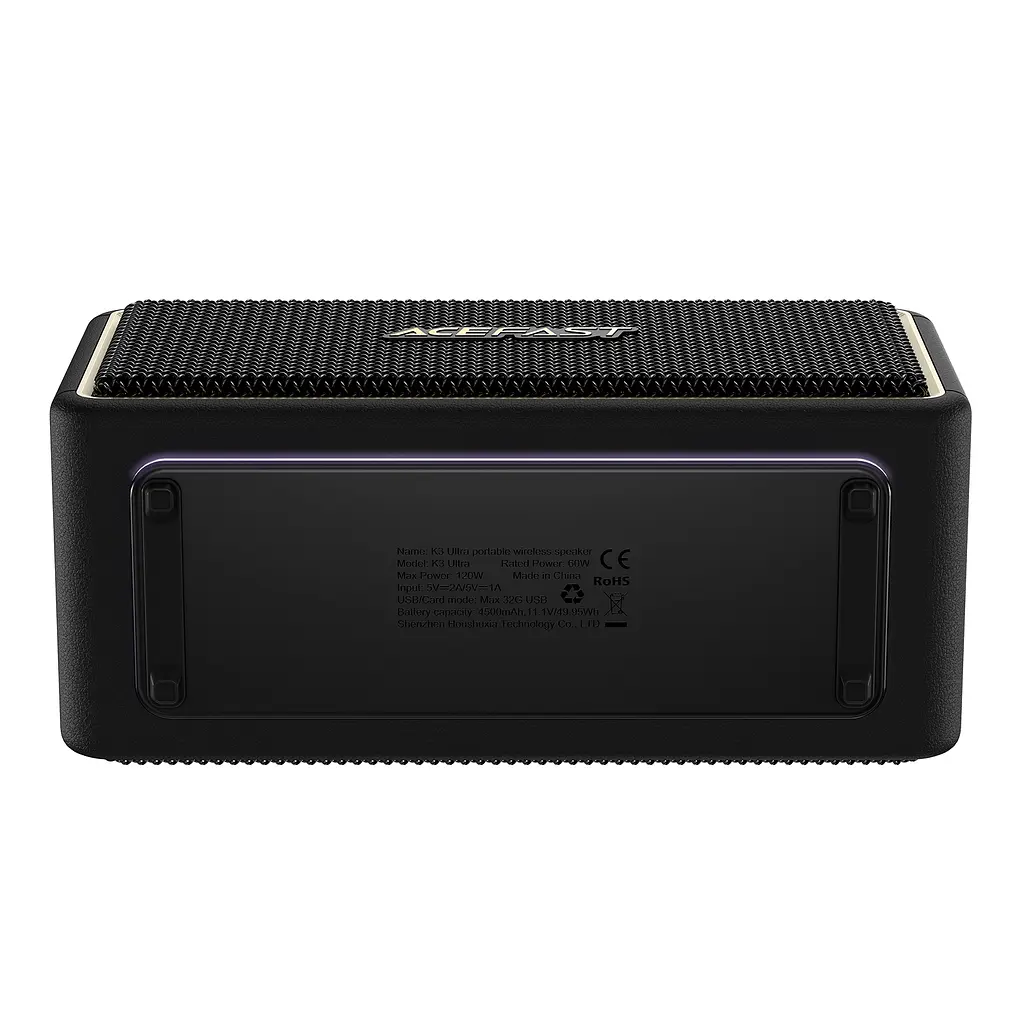 Портативна колонка ACEFAST K3 Ultra, 60W, IPX6, Black - фото 4