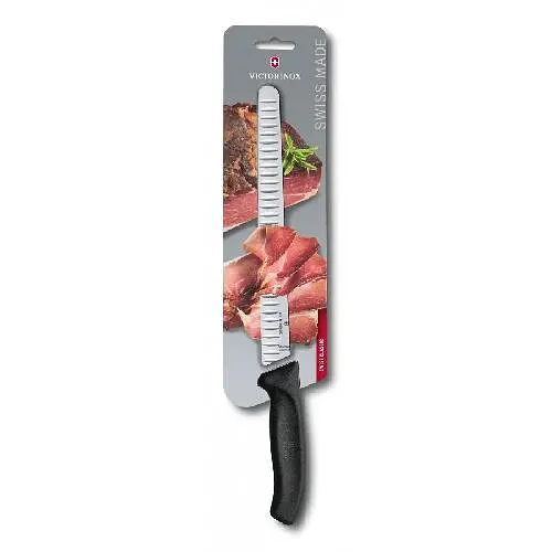 Кухонний ніж Victorinox SwissClassic Slicing лезо 25см ріфл. з чорн. ручкою (блістер) - фото 2