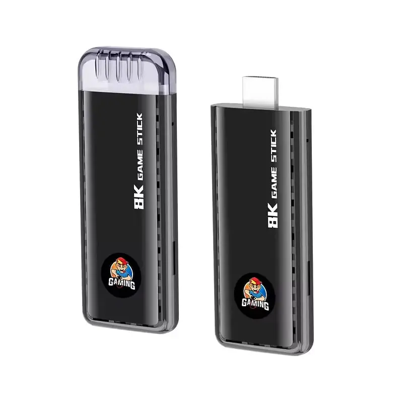 Игровая консоль черная Data Frog X6 H133 Game Stick 64GB приставка гейм стик +39800 игр - фото 6
