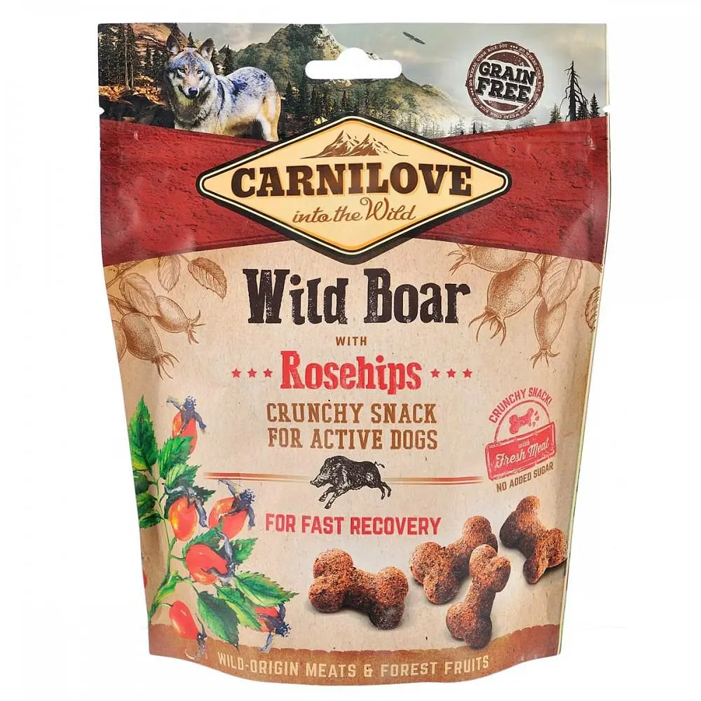 Ласощі для собак Carnilove Wild Boar with Rosehips 200 г (для швидкого відновлення) - фото 2