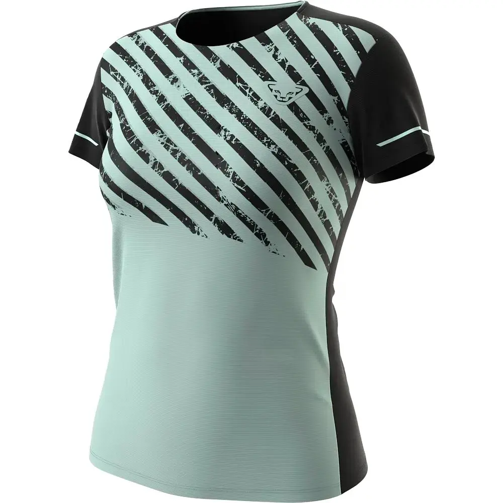 Футболка женская Dynafit Alpine 2 W S/S Tee S Черный-Зеленый - фото 4