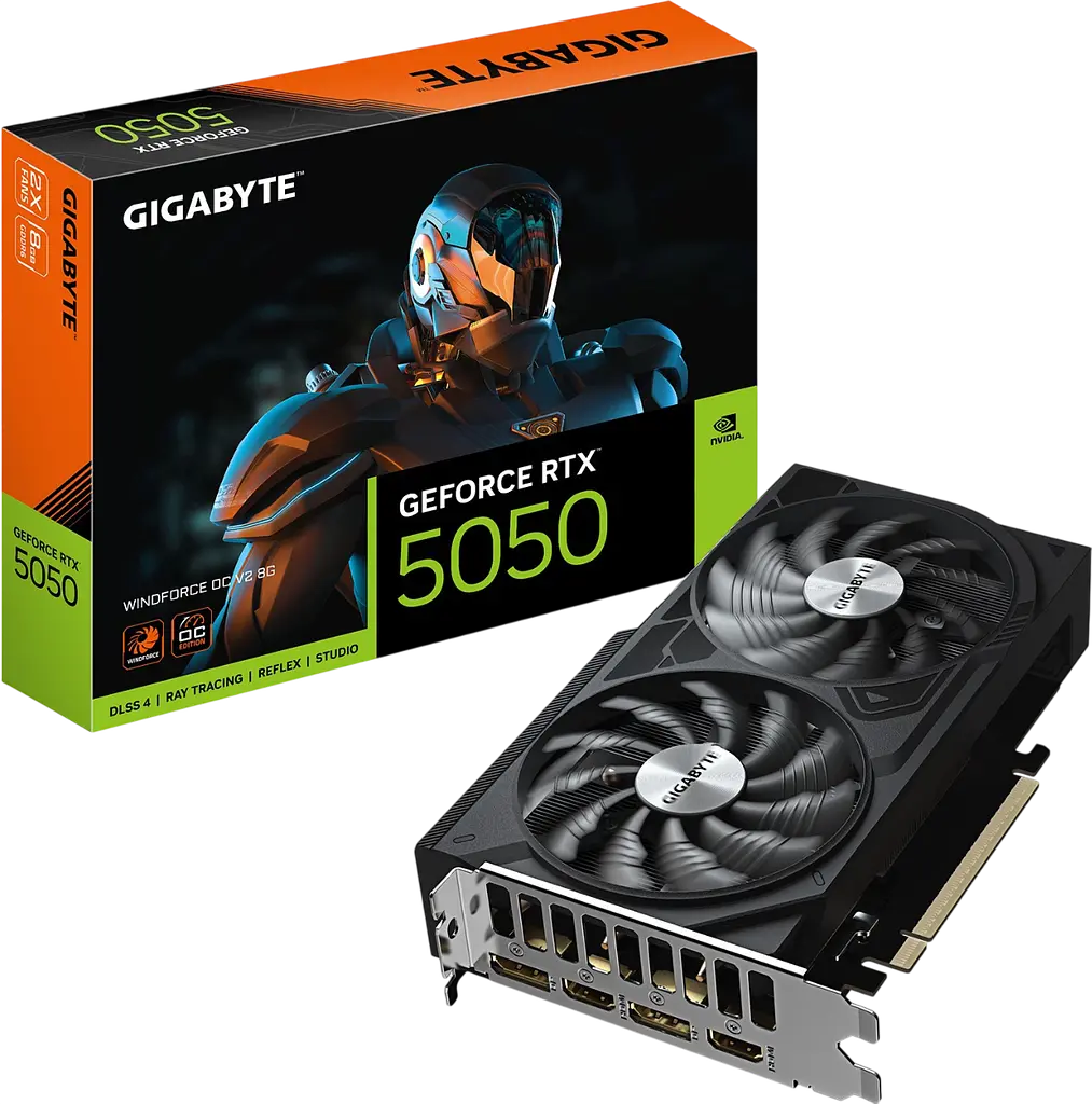 Відеокарта GeForce RTX 5050 8GB Gigabyte WindForce OC V2 (GV-N5050WF2OCV2-8GD) - фото 4