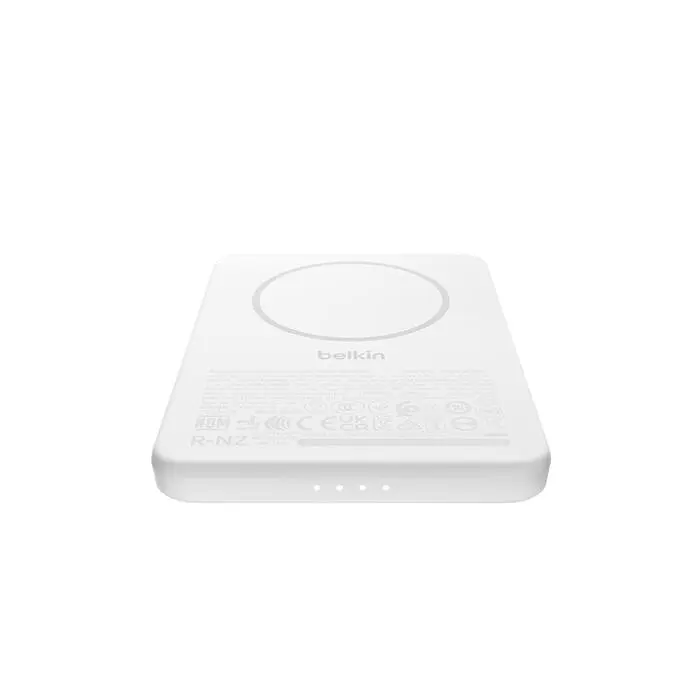 Портативний акумулятор із бездротовою зарядкою Power Bank Belkin Slim Magnetic 5000 White - фото 4