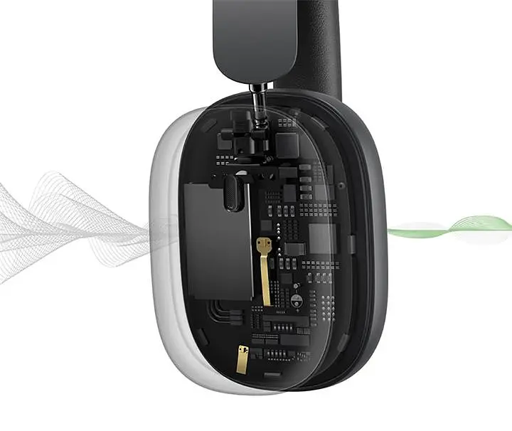 Беспроводные наушники Baseus H1 Bowie Noise-Cancelling Wireless Headphones, BT5.2, 400mAh, ANC, SBC, AAC, 70h, (NGTW230002) grey - фото 5