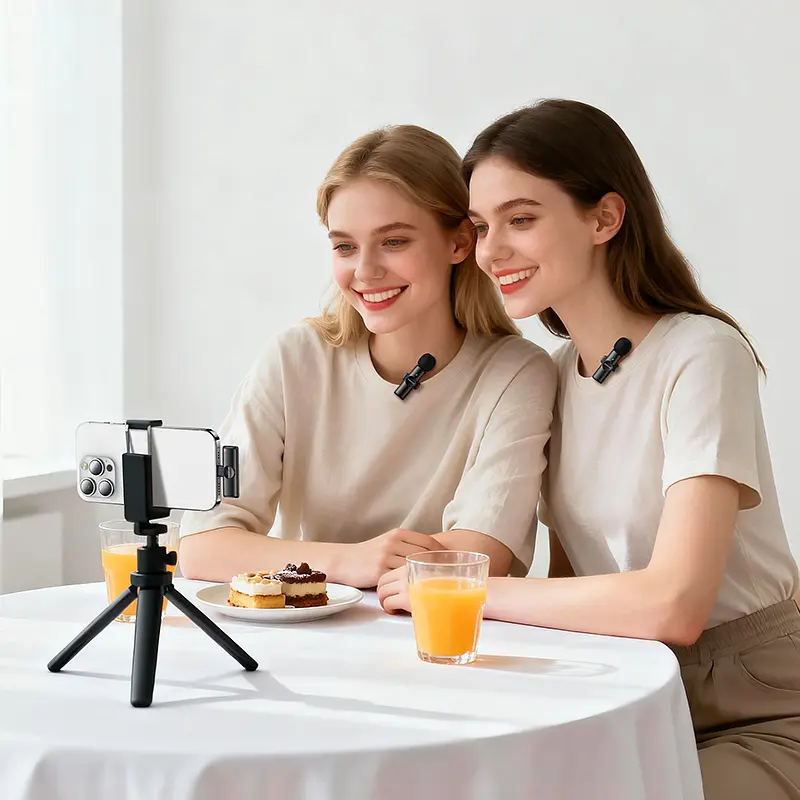 Бездротова мікрофонна система BOROFONE BFK16A Winner dual-mic (Lightning) Black - фото 9