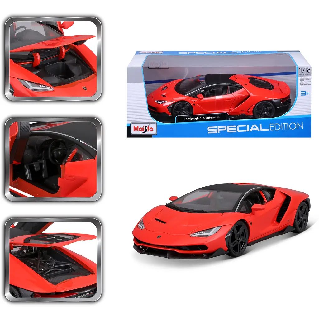 Ігрова автомодель Maisto Lamborghini Centenario 1:18 (31386 orange) - фото 15