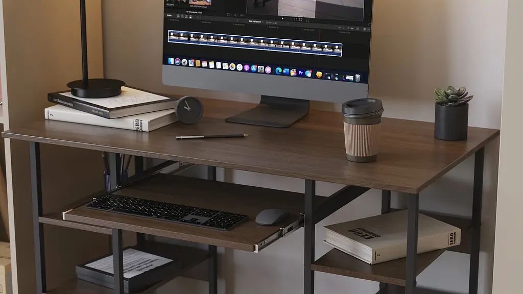 Компьютерный стол Ferrum-decor Тим 75x140x60 черный ДСП Дуб Сонома Труфель 16мм (FRD-103962) - фото 3