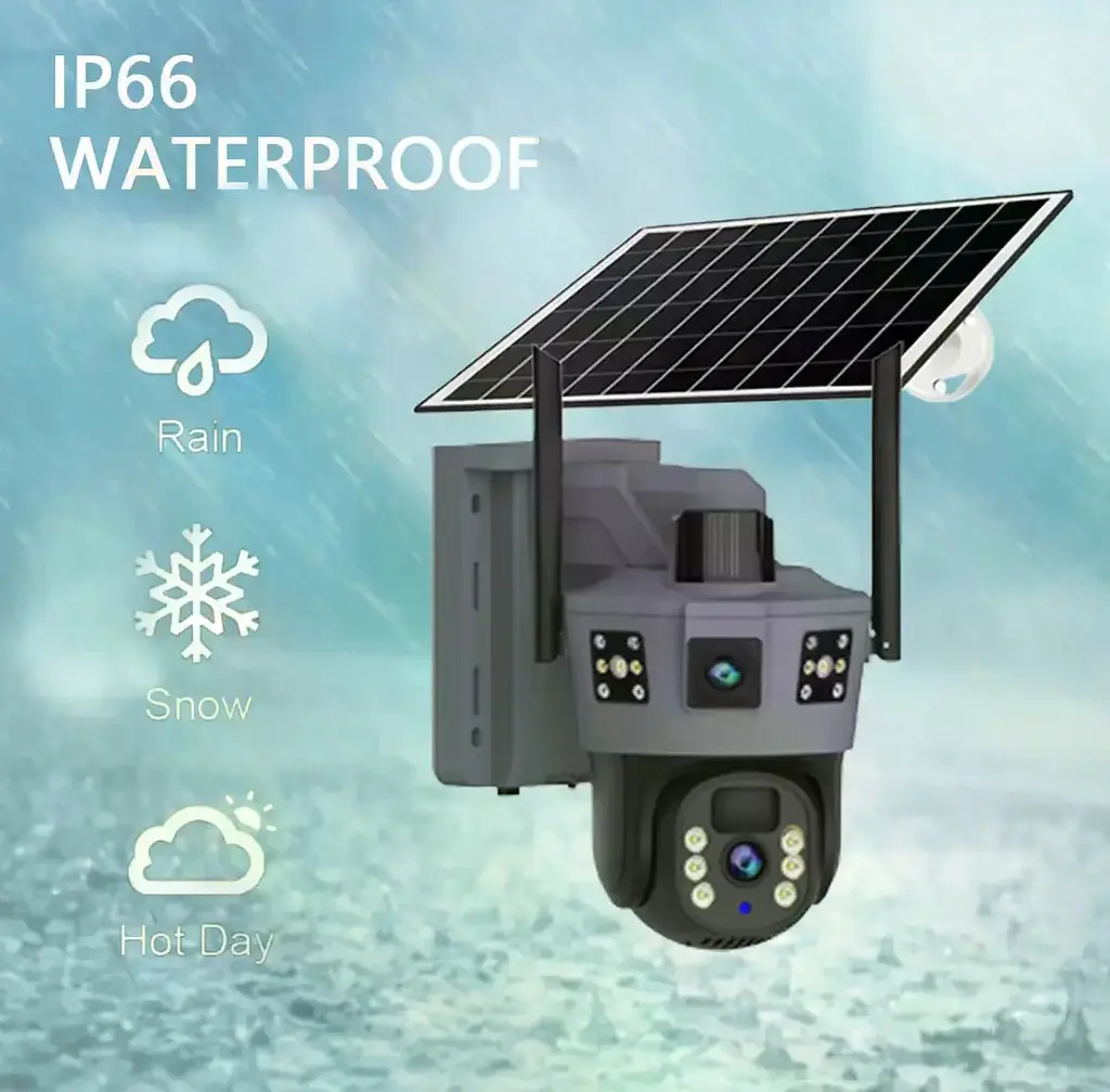 4G-камера TP18 360° чорна • Вулична автономна IP-камера Solar PTZ 6 Мп із SIM-картою, сонячною панеллю та V380 Pro - фото 4