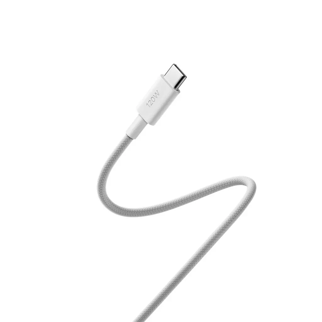 Кабель Xiaomi Braided Cable Type-C to Type-C 6A 120W 2m BHR087AGL White - фото 2
