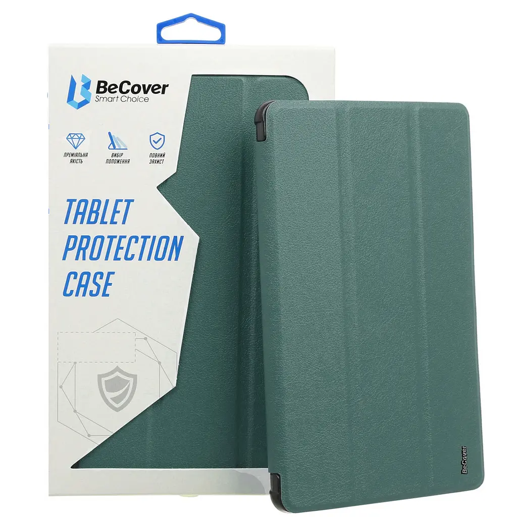 Чохол BeCover Soft Edge з кріпленням Apple Pencil для Apple iPad Air 11" M2 2024 Темно-зелений (711426)