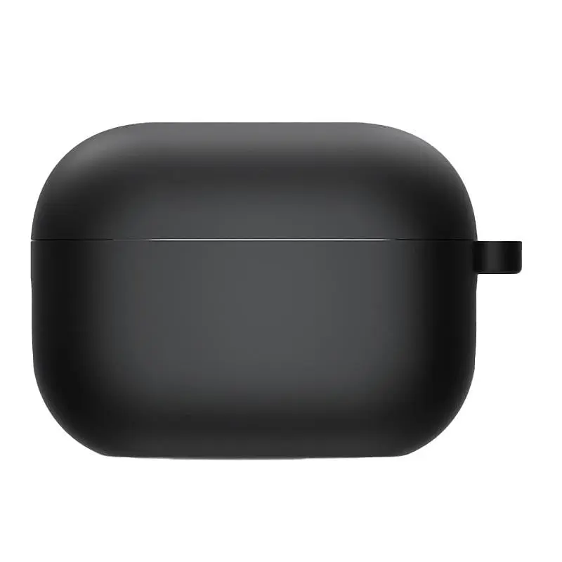 Силиконовый футляр с микрофиброй для наушников Airpods Pro 3 Черный / Black - фото 1