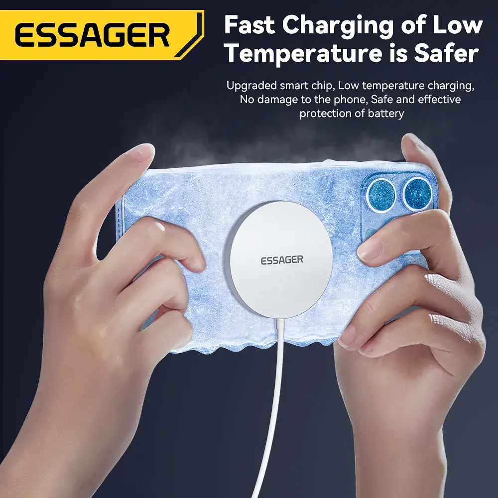 Зарядний пристрій Essager 2-in-1 wireless charger 15W white (EWXCX-CF02-Z) - фото 10