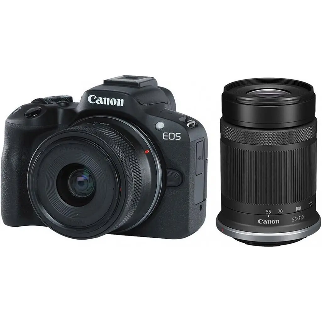 Бездзеркальний фотоапарат Canon EOS R50 Kit RF-S 18-45mm f4.5-6.3 IS STM+RF-S 55-210mm Black (5811C034) UA [87316] - фото 2