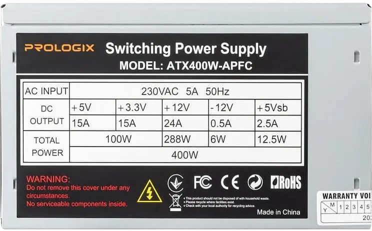 Блок живлення Prologix APFC 400W Bulk (E) - фото 6