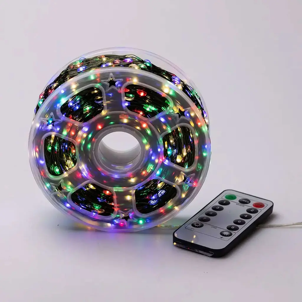 Гірлянда Роса GarlandoPro нитка GarlandoPro 2000 LED довжина 200 м з пультом від мережі зелена, мультиколор (2000L200MGML) - фото 9