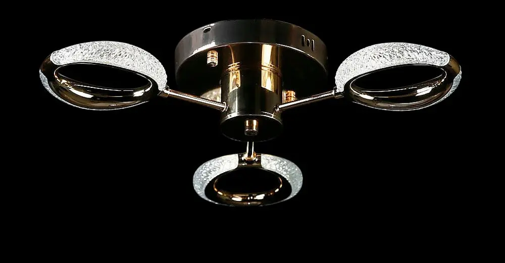 Люстра стельова LED Splendid Ray LT9861/3, 80W, золото, білий, сучасний стиль, з пультом, димер - фото 2