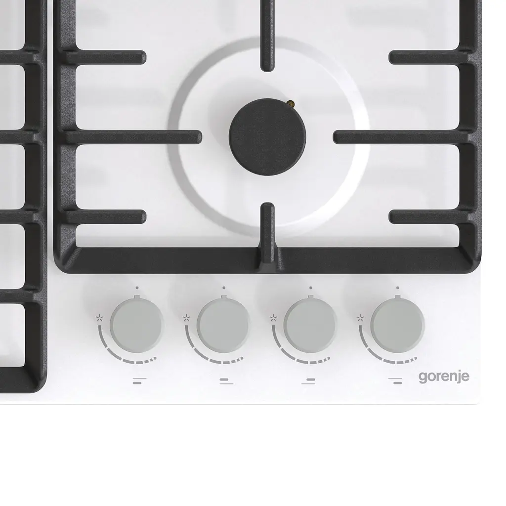 Варильна поверхня Gorenje газова, 60см, чавун, білий - фото 3