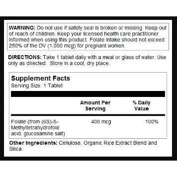 Метилфолат KAL Methyl Folate 400 мкг 90 таблеток - фото 2
