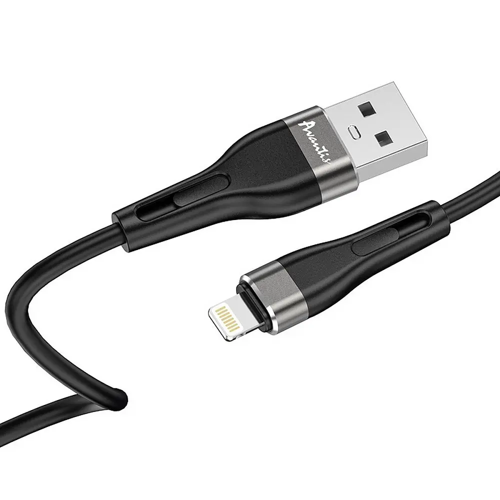 Кабель Avantis AC-81i Silicone USB – Lightning- чорний - фото 5