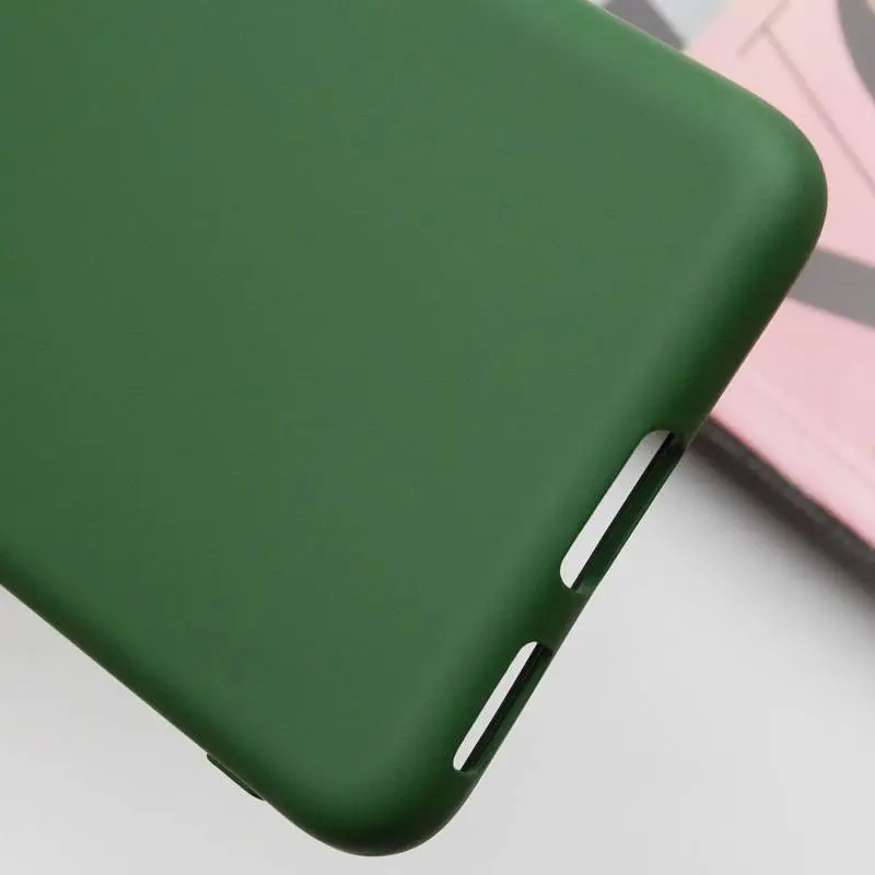 Чехол TPU Getman Liquid Silk Full Camera для Samsung Galaxy S21 Зеленый / Dark green - фото 6