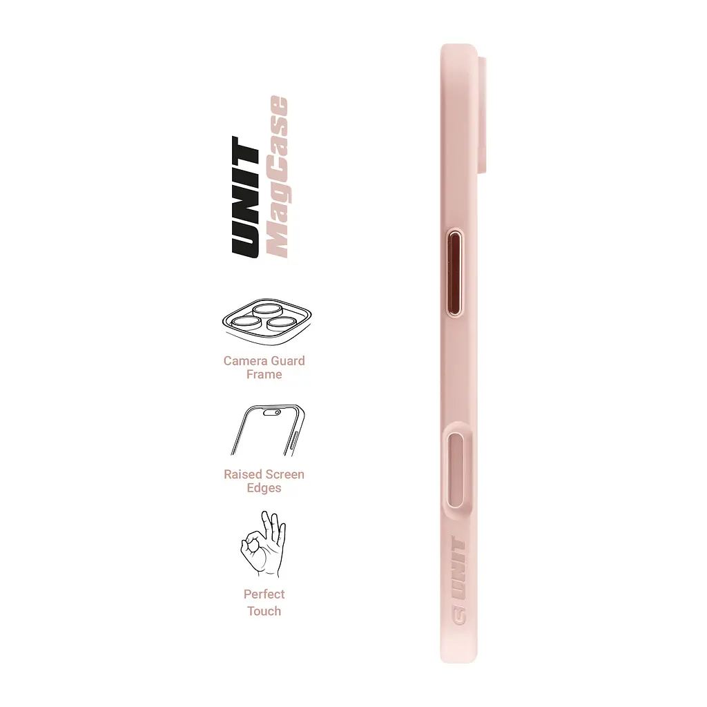 Чехол для Apple iPhone 17 Air, Unit MagSafe, розовый, прозрачный, магсейф, противоударный, магнитный, панель-накладка с поддержкой MagSafe, с поддержкой беспроводной зарядки, TPU+PC, защита всего корпуса, ударостойкий, ArmorStandart (ARM86311) - фото 3