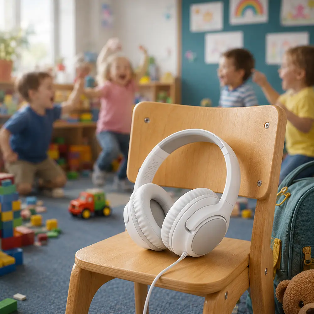 Навушники дротові ACEFAST H18 wired headset for kids Grey White - фото 6