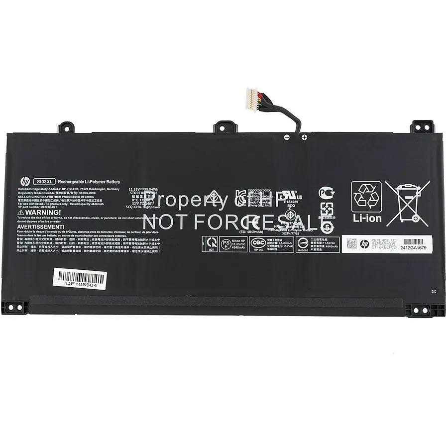 Батарея Hewlett Packard для ноутбука HP SI03058XL (Chromebook 14B) 11.55V 4840mAh Чорний - фото 2