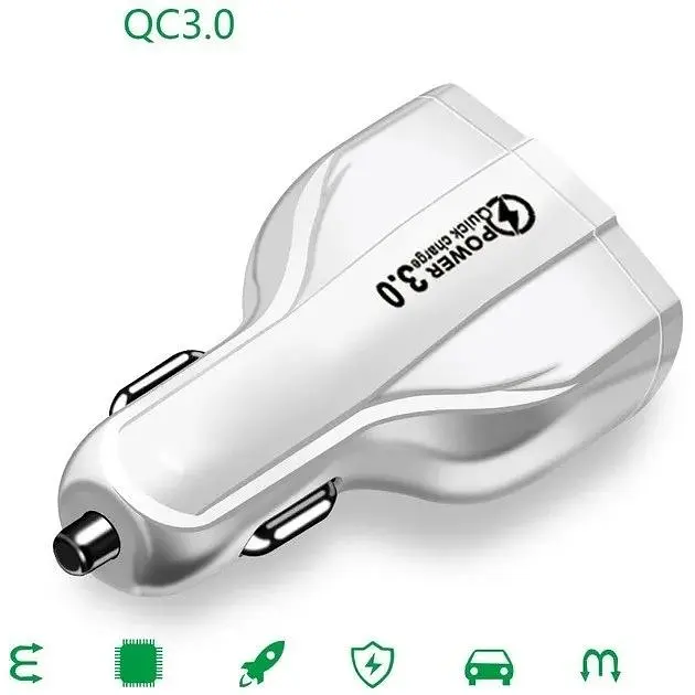 Автомобільний зарядний пристрій No Brand CWa 2USB Type-C PD35W QC 3.0 White (44050554) - фото 6