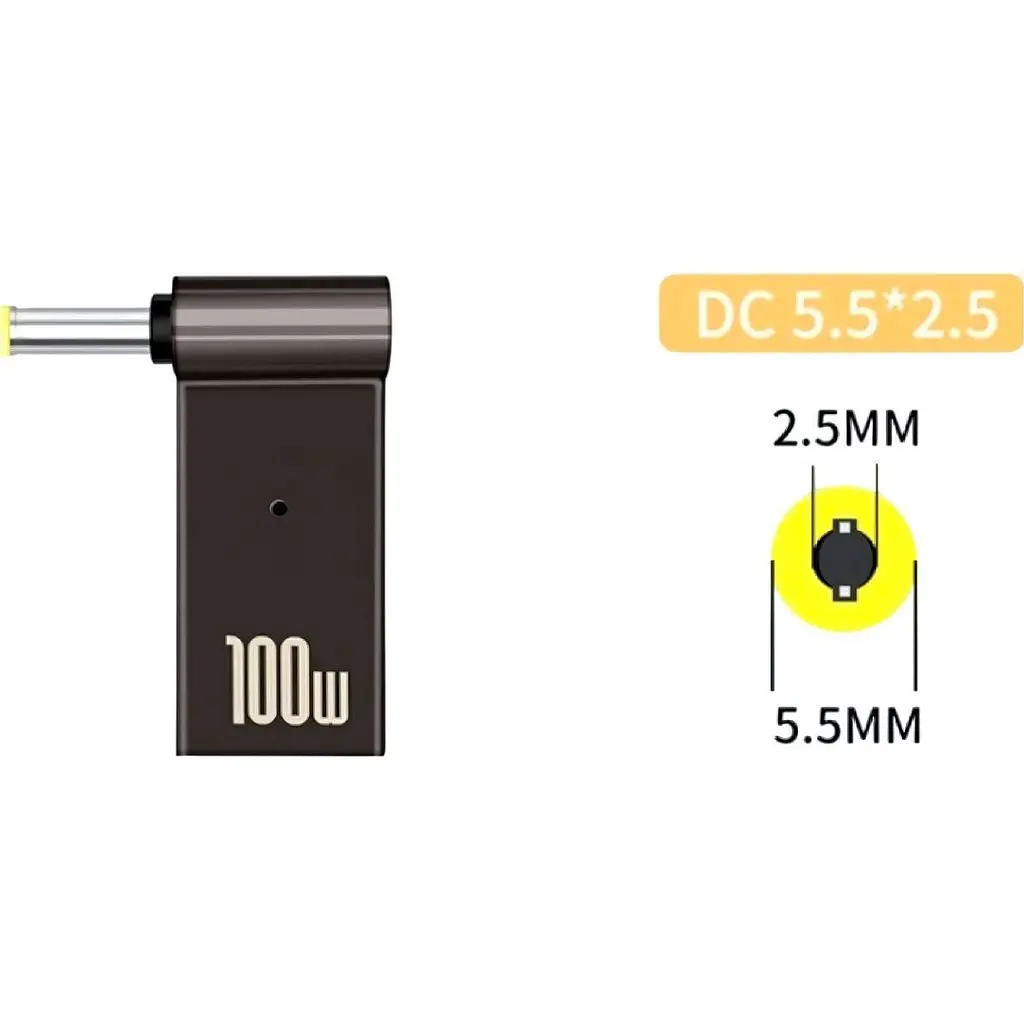 Переходник XoKo USB-C DC 5.5-2.5mm 100W [XK-DC-C-5.5-2.5] [116097] - фото 5