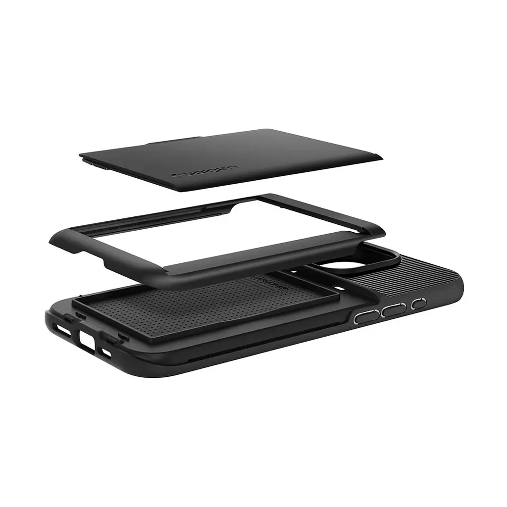 Чехол Spigen Slim Armor CS для iPhone 15 Pro Max Black (ACS06589) + защитное стекло - фото 7