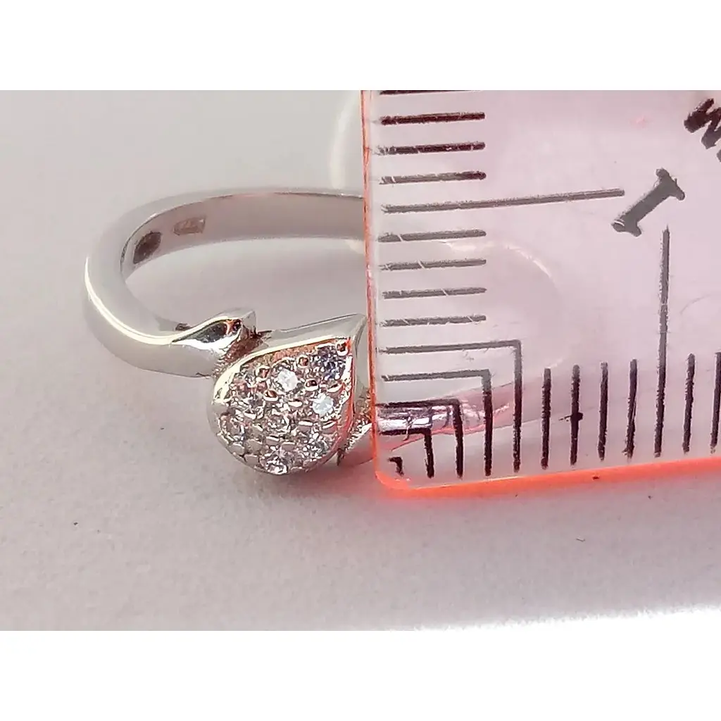 Серебряное кольцо Аметист с фианитами 1551771 16 - фото 4