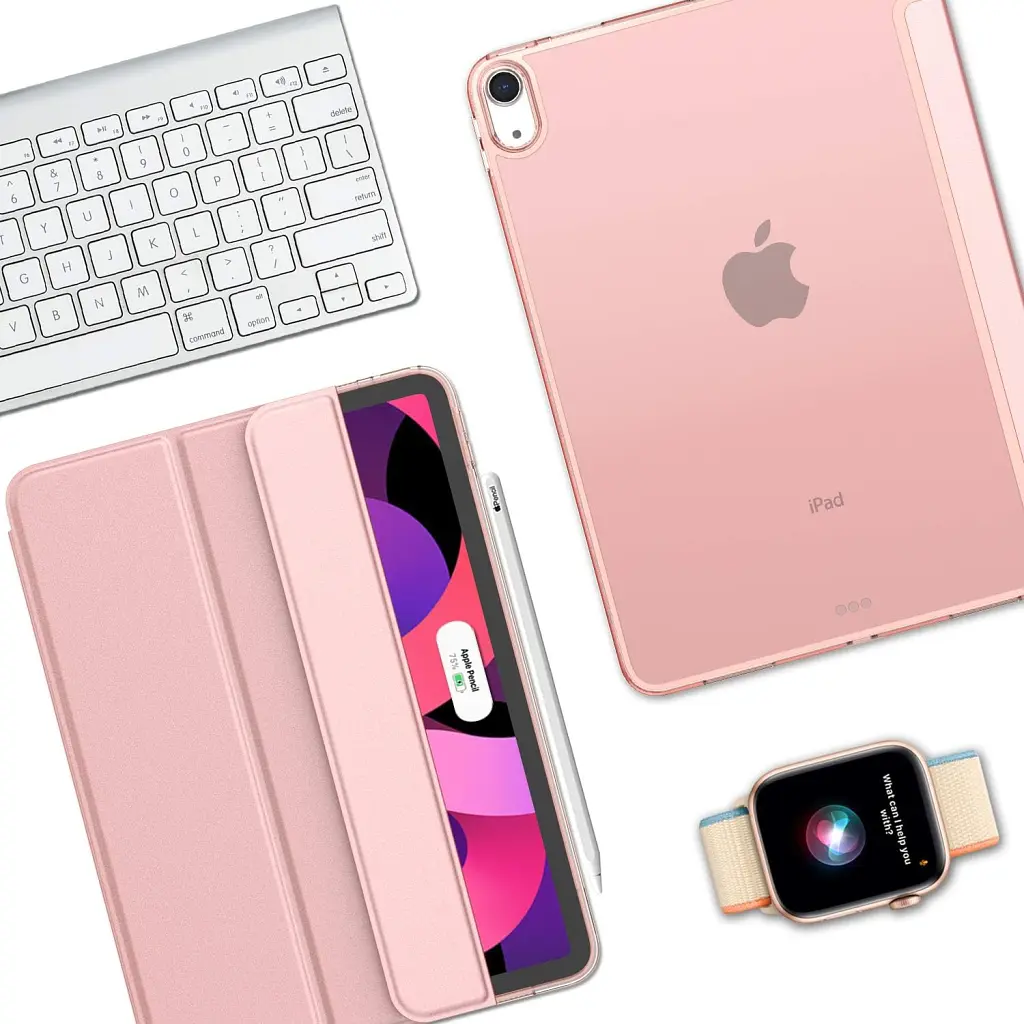 Чохол до планшета BeCover Tri Fold Hard Apple iPad Air 5 (2022) 10.9" Pink (709664) - фото 3