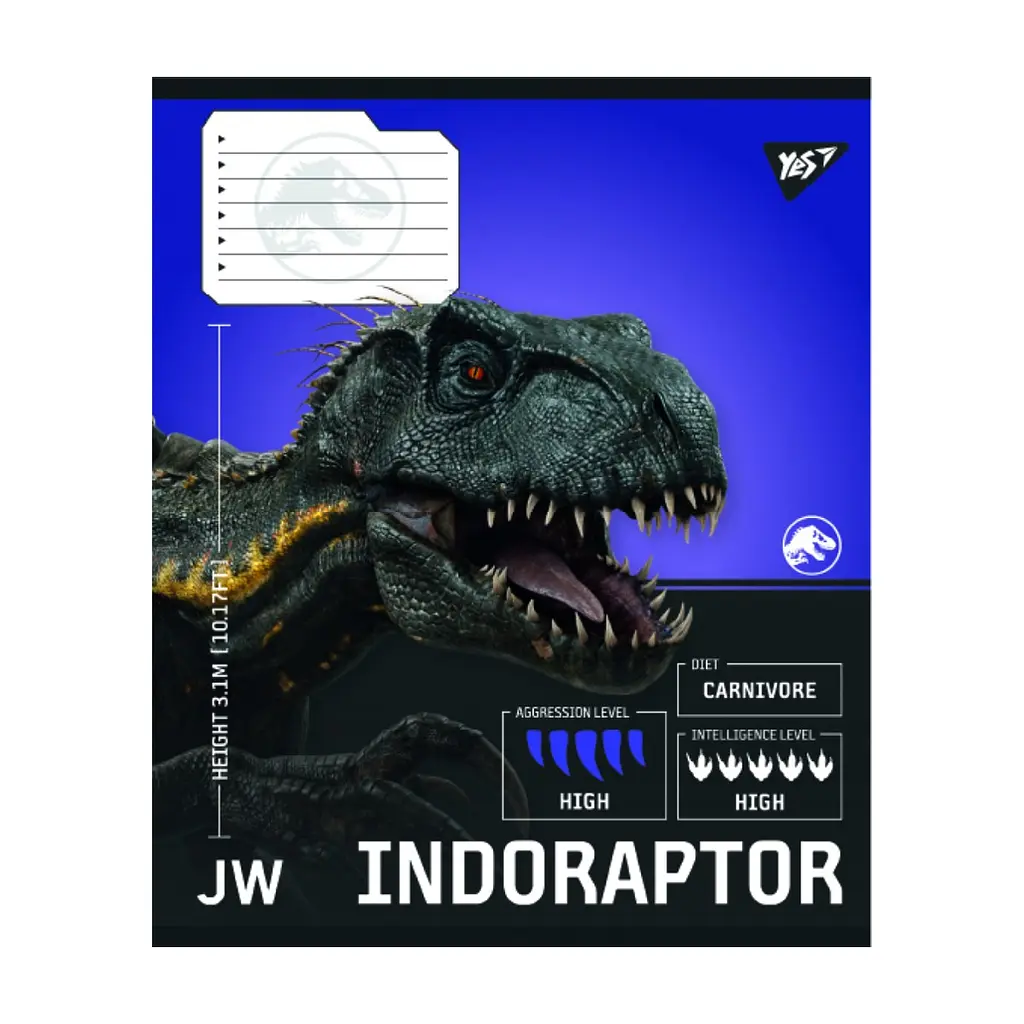 Зошит Yes JURASSIC WORLD Strength and Power А5 12 аркушів лінія (767664), в асортименті - фото 2