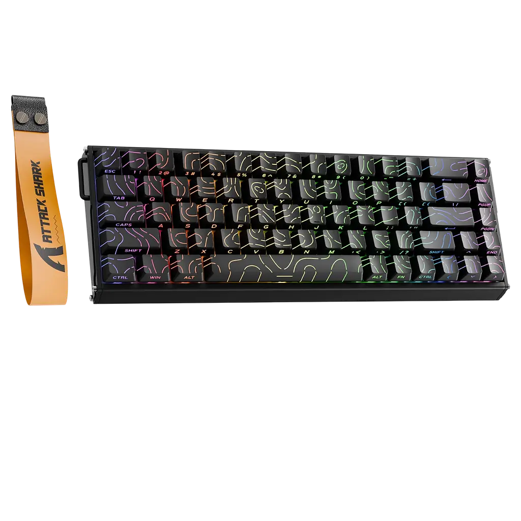 Клавіатура Attack Shark X68 HE Contours Side Printed RGB Black (AS-X68-HEMS-CSP-BK) - фото 2