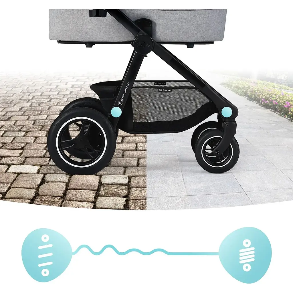 Універсальна коляска 2 в 1 Kinderkraft Everyday 2 Light Gray світло-сіра (00-00305224) - фото 19