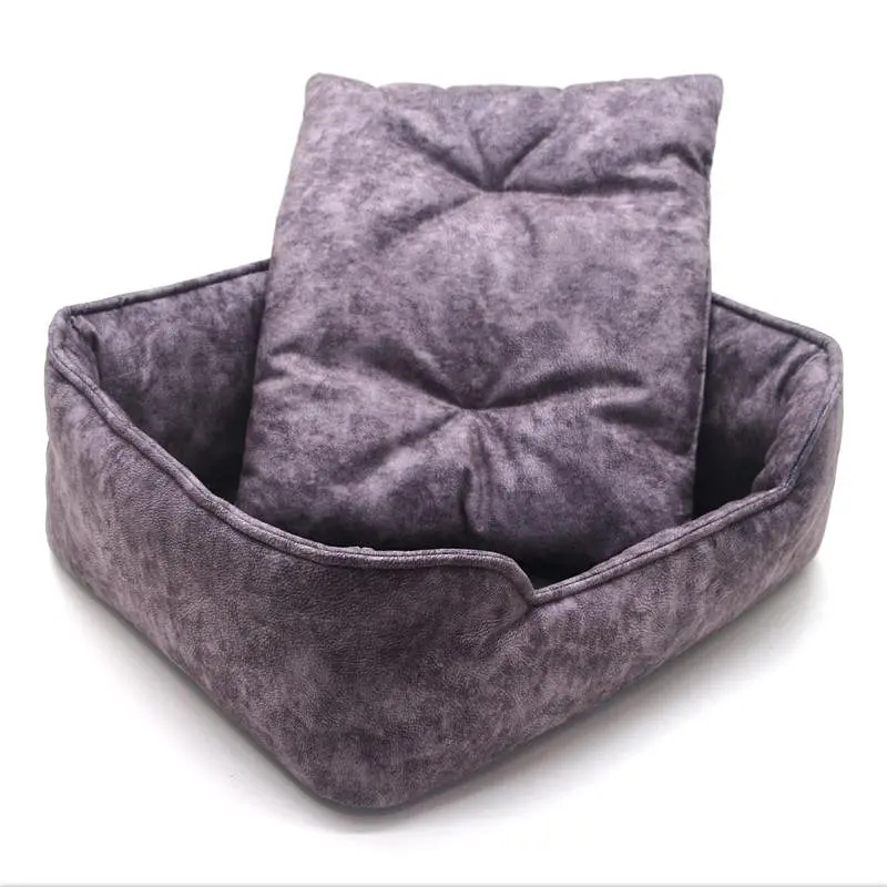 Лежак для собак та котів Zoo-hunt Форест двосторонній сірий №1 40х50х19 см - фото 4