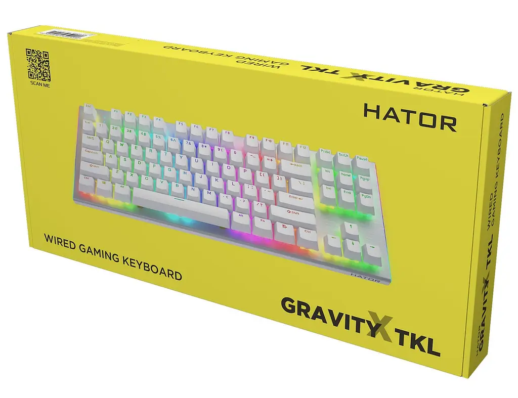 Клавіатура HATOR Gravity X TKL Orange ENG White (HTK551) - фото 8